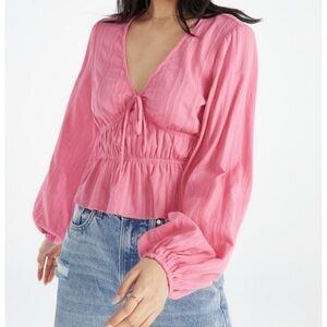 Pink Smocked Top